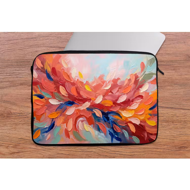 Bloemen - Abstract - Kunst - Modern laptophoes neopreen klein -tafel