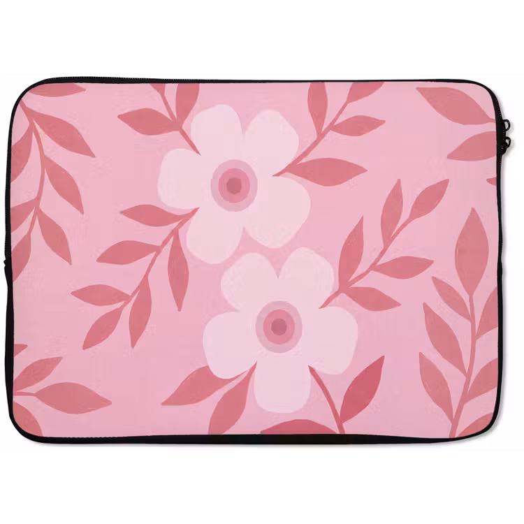 Bloemen - Abstract - Modern - Roze - Natuur laptophoes neopreen klein -zkaufland3dotto