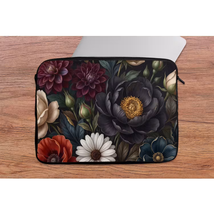 Bloemen - Boeket - Natuur - Klassiek - Weelderig laptophoes neopreen klein -tafel