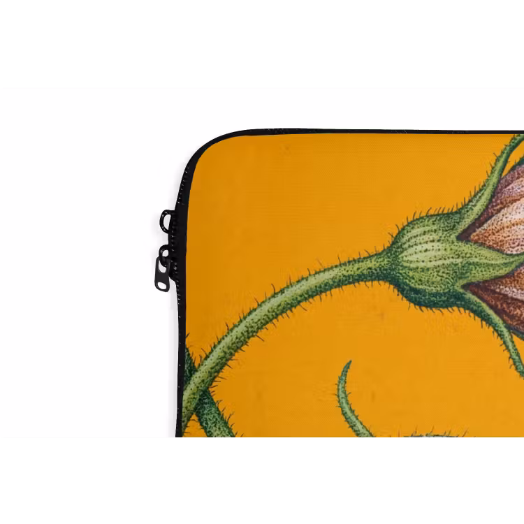 Laptop hülle - Blumen – Botanik – Gelb - Bloemen - Botanisch - Geel laptophoes neopreen klein