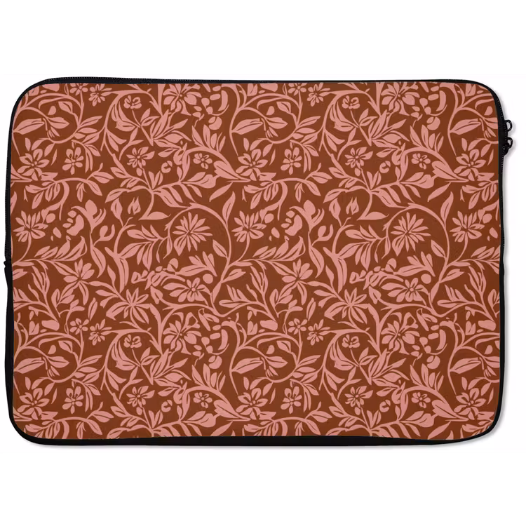 Bloemen - Print - Roze laptophoes neopreen klein 279 -zkaufland3dotto