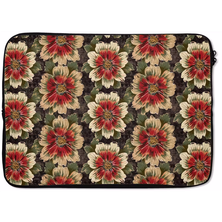 Bloemen - Klassiek - Patroon - Rood laptophoes neopreen klein 279 -zkaufland3dotto