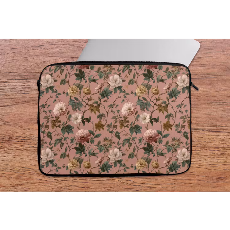Bloemen - Klassiek - Roze laptophoes neopreen klein 279 -tafel