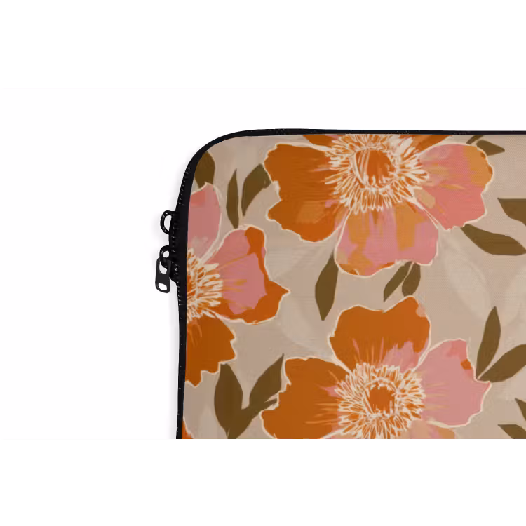 Bloemen - Motief - Retro laptophoes neopreen klein 279 -detail