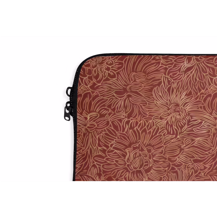 Bloemen - Motief - Rood laptophoes neopreen klein 279 -detail