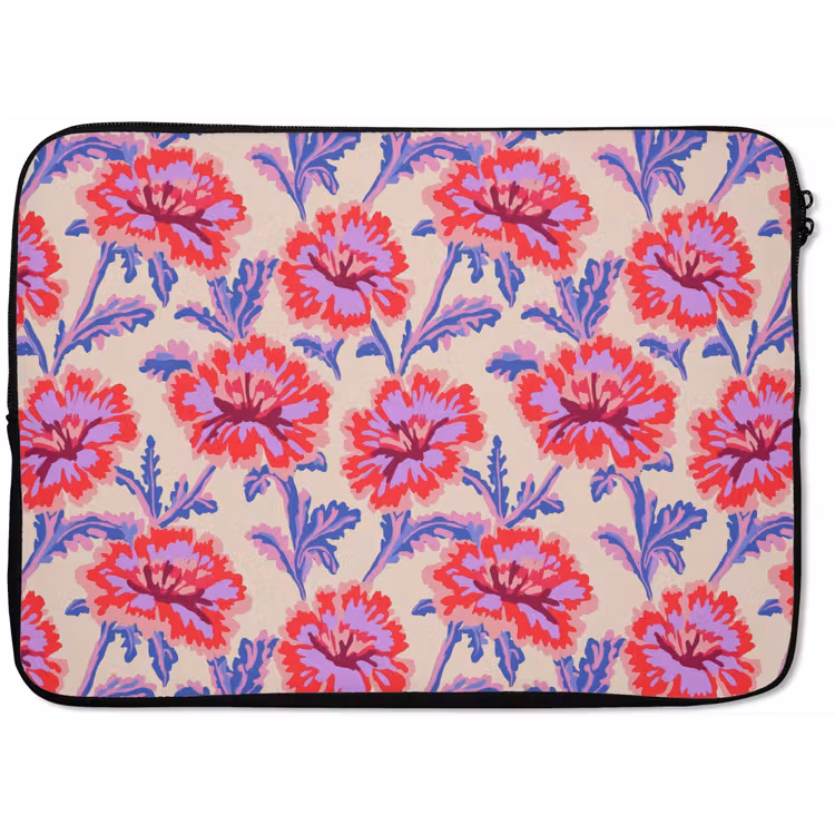 Bloemen - Patroon - Meerkleurig laptophoes neopreen klein 279 -zkaufland3dotto