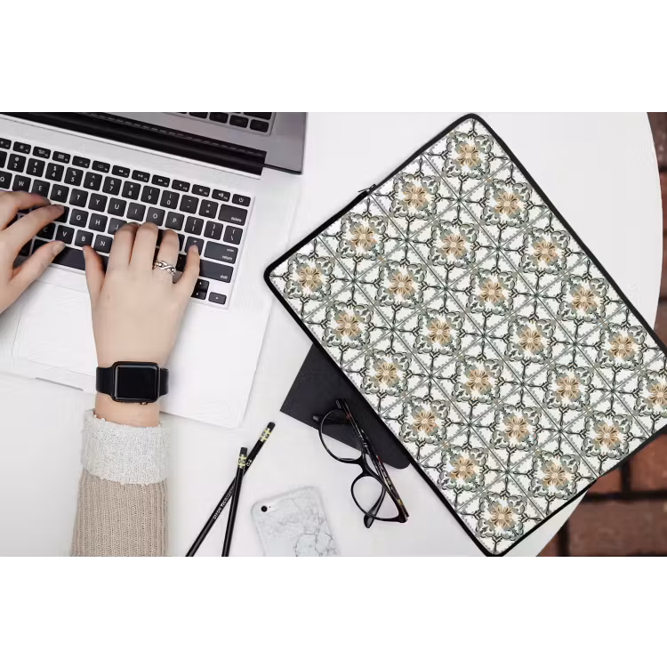 Floraal - Verweerd - Keurrijk laptophoes neopreen klein 279 -bureau