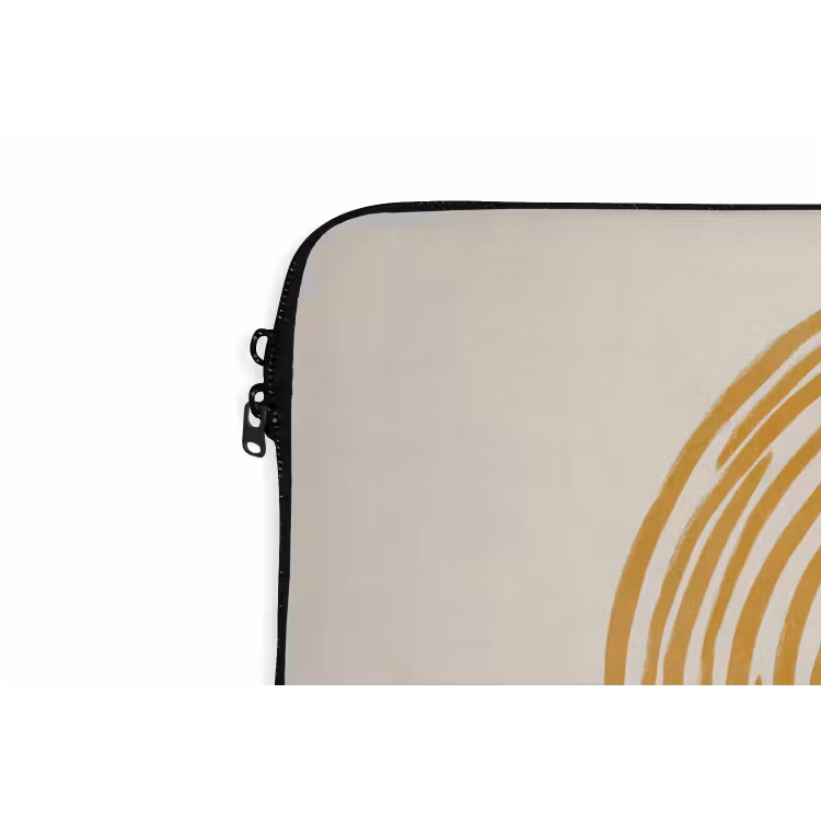 Bogen - Lijnen - Oranje - Minimalistisch laptophoes neopreen klein -detail