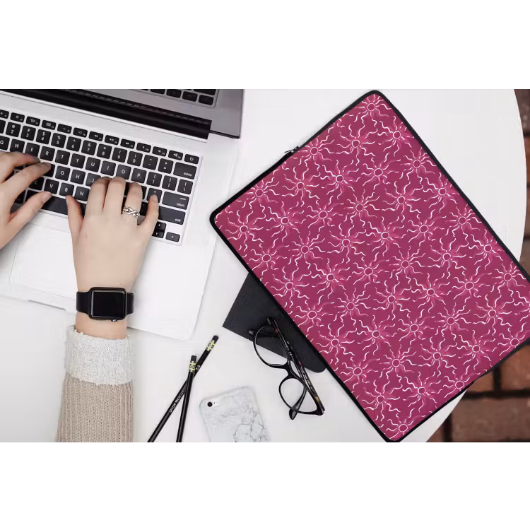 Bohemian - Zon - Magenta laptophoes neopreen klein 279 -bureau