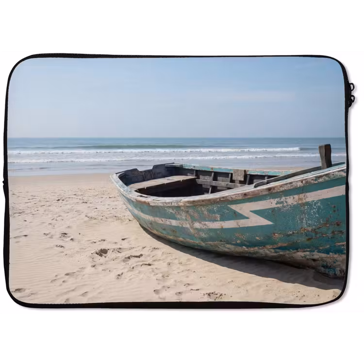 Boot - Zandstrand - Zee laptophoes neopreen klein -zkaufland3dotto