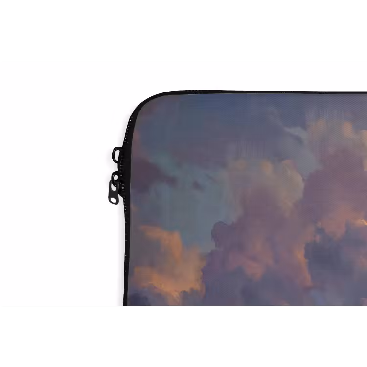 Boot - Zonsondergang - Zee - Natuur - Goud laptophoes neopreen klein -detail