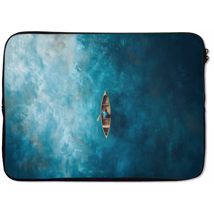 Bootje - Water - Blauw laptophoes neopreen klein -zkaufland3dotto