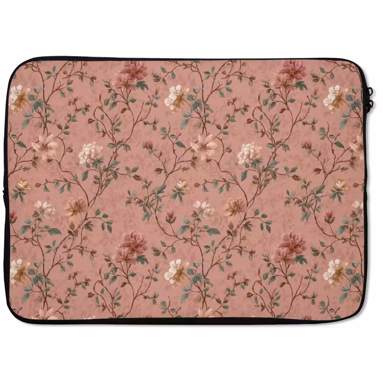 Botanisch - Bloemen - Roze laptophoes neopreen klein 279 -zkaufland3dotto