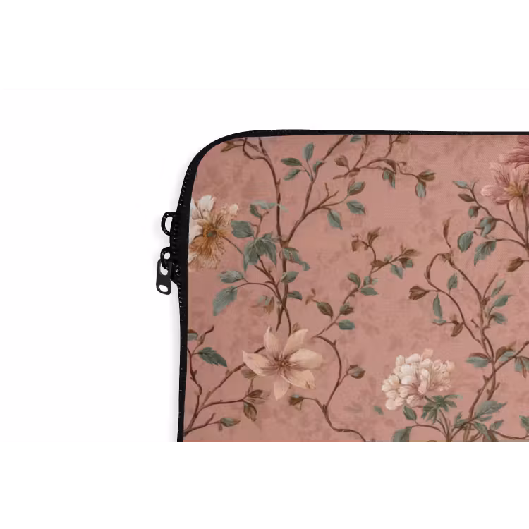 Botanisch - Bloemen - Roze laptophoes neopreen klein 279 -detail