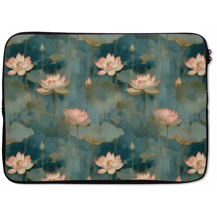 Botanisch - Bloemen - Roze laptophoes neopreen klein 279 -zkaufland3dotto