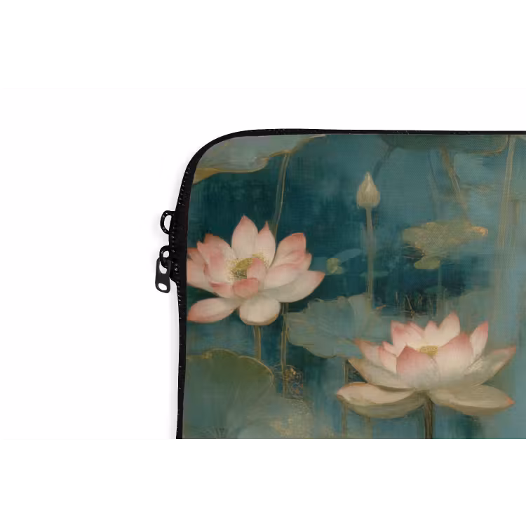 Botanisch - Bloemen - Roze laptophoes neopreen klein 279 -detail