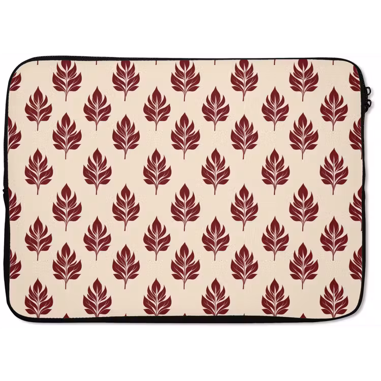 Botanisch - Patroon - Bordeaux laptophoes neopreen klein 279 -zkaufland3dotto
