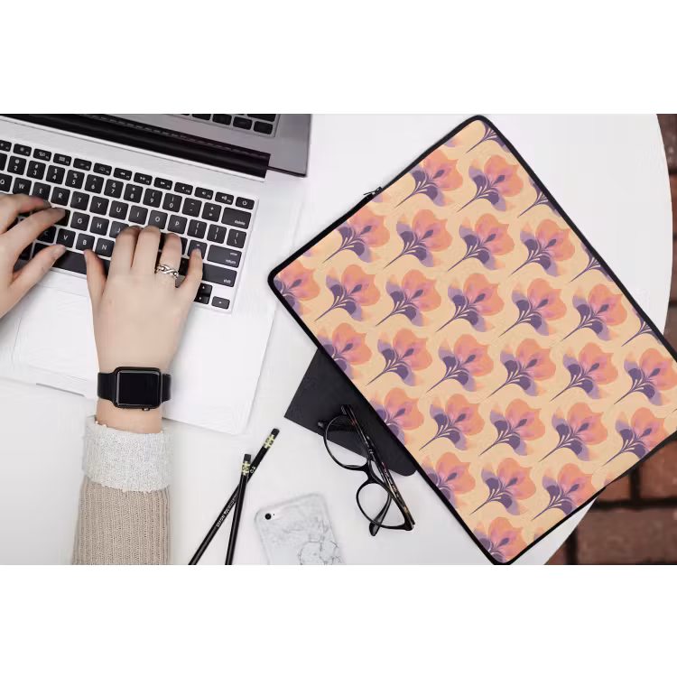 Botanisch - Patroon - Pastel laptophoes neopreen klein 279 -bureau