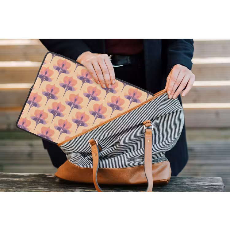 Botanisch - Patroon - Pastel laptophoes neopreen klein 279 -tas