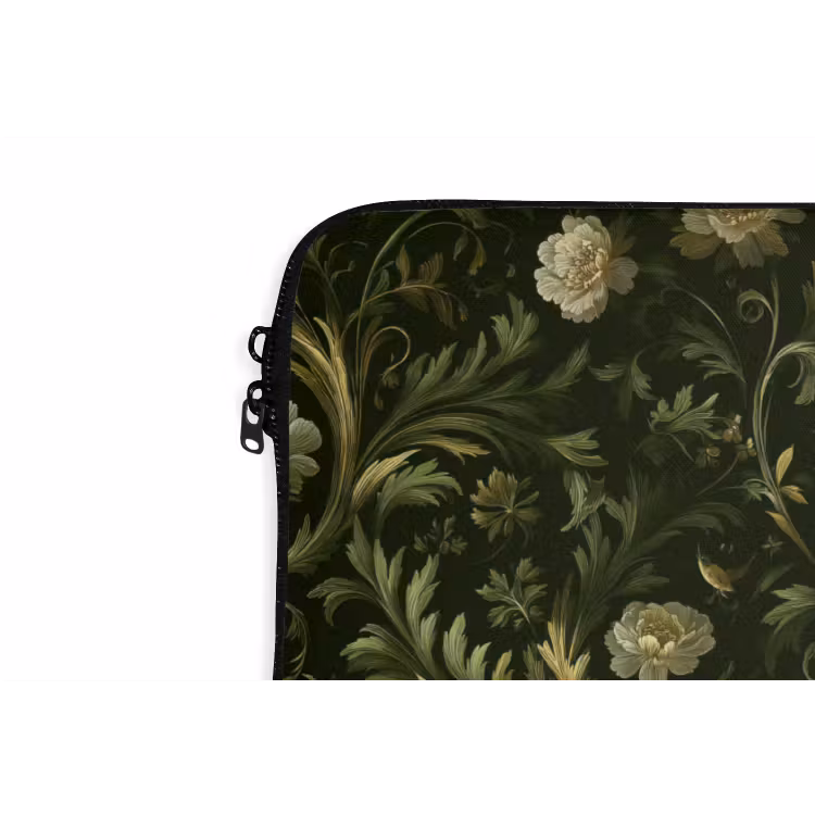 Botanisch - Naadloos - Bloemen laptophoes neopreen klein 279 -detail