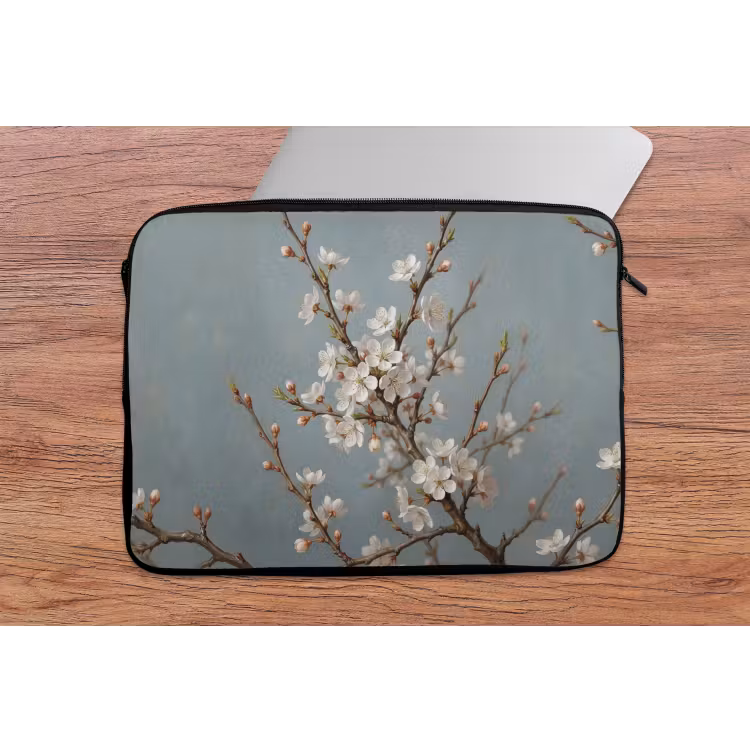 Botanisch - Stilleven - Blauw laptophoes neopreen klein -tafel