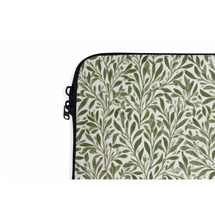 Botanisch - Takken - Groen laptophoes neopreen klein 279 -detail
