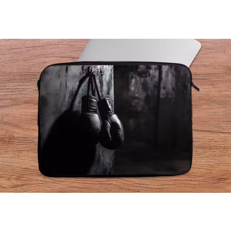 Bokshandschoenen - Muur - Duister - Zwart laptophoes neopreen klein -tafel