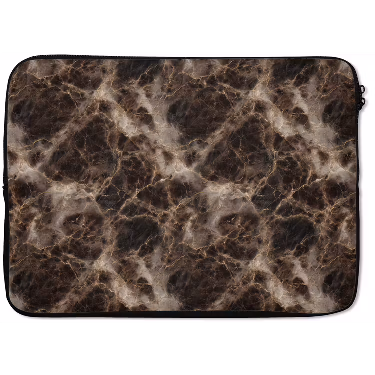 Bruin - Goud - Marmer laptophoes neopreen klein 279 -zkaufland3dotto