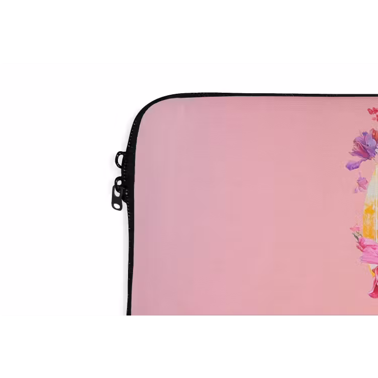 Kleurrijk - Bloemen - Vrouw - Zon laptophoes neopreen klein -detail