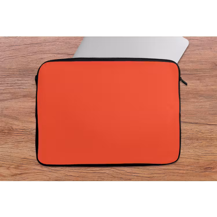 Burnt - Coral - Oranje laptophoes neopreen klein 279 -tafel