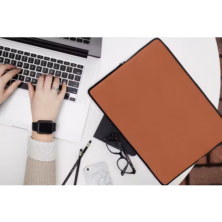 Burnt - Sienna - Oranje laptophoes neopreen klein 279 -bureau