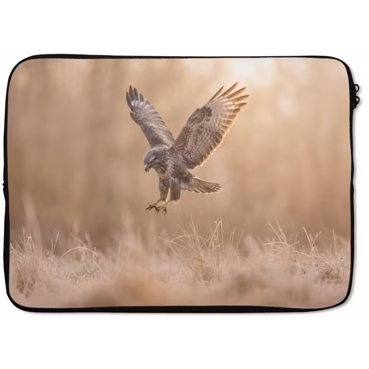 Buizerd - Roofvogel - Natuur - Bruin laptophoes neopreen klein -zkaufland3dotto