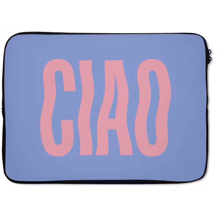 Ciao - Roze - Blauw - Golvend laptophoes neopreen klein -zkaufland3dotto