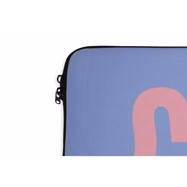 Ciao - Roze - Blauw - Golvend laptophoes neopreen klein -detail