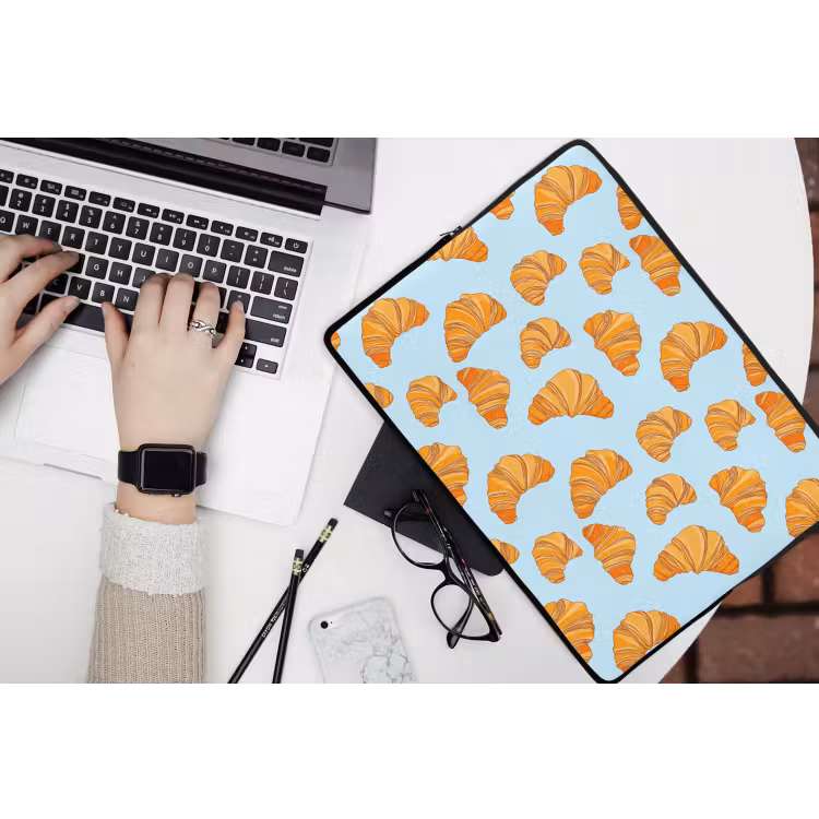 Croissant - Speels - Blauw laptophoes neopreen klein 279 -bureau