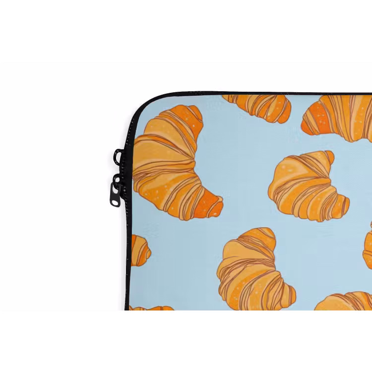 Croissant - Speels - Blauw laptophoes neopreen klein 279 -detail