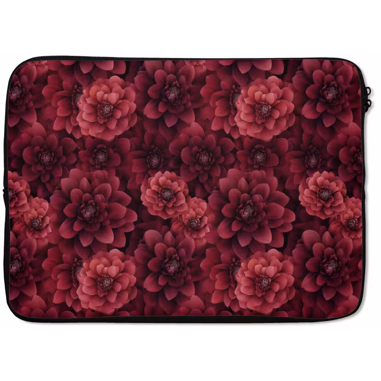 Dahlias - Bloemen - Rood laptophoes neopreen klein 279 -zkaufland3dotto