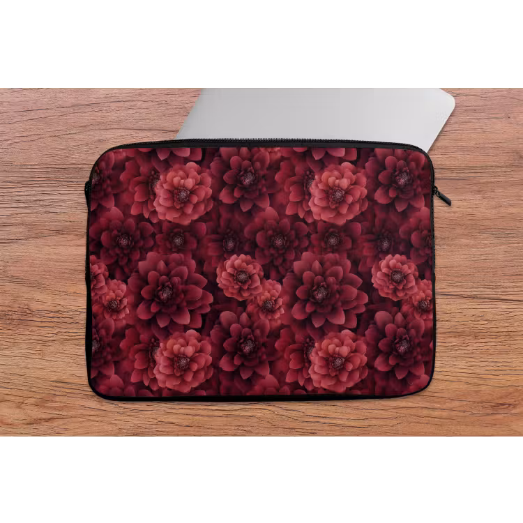 Dahlias - Bloemen - Rood laptophoes neopreen klein 279 -tafel