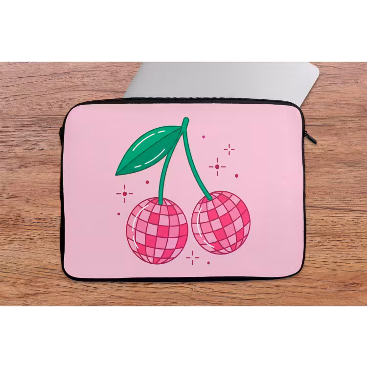 Decoratie - Disco-bal - Feest - Roze laptophoes neopreen klein -tafel