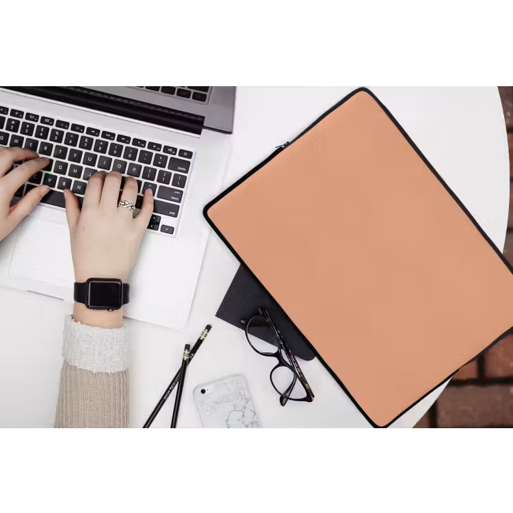 Desert - Coral - Koraal laptophoes neopreen klein 279 -bureau