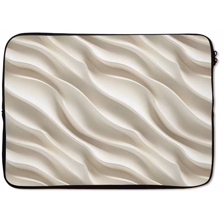 Diagonaal - Golven - Crème laptophoes neopreen klein 279 -zkaufland3dotto