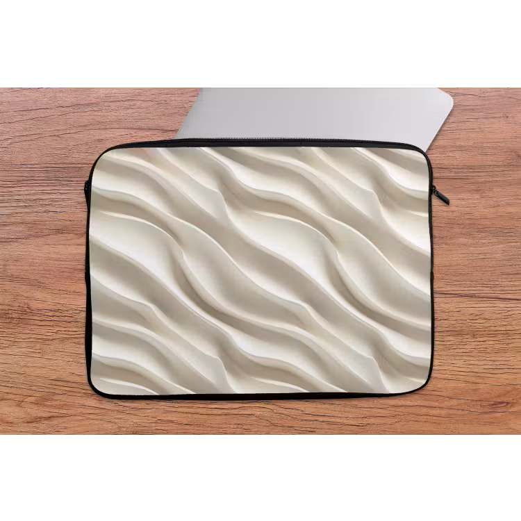 Diagonaal - Golven - Crème laptophoes neopreen klein 279 -tafel