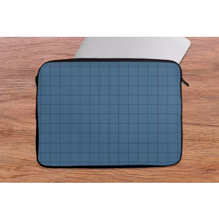 Ruiten - Geometrisch - Blauw laptophoes neopreen klein 279 -tafel