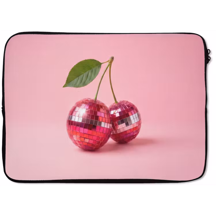 Disco - Kersen - Roze laptophoes neopreen klein -zkaufland3dotto
