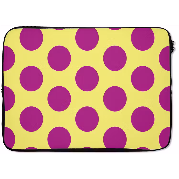 Dots - Klassiek - Geel laptophoes neopreen klein 279 -zkaufland3dotto