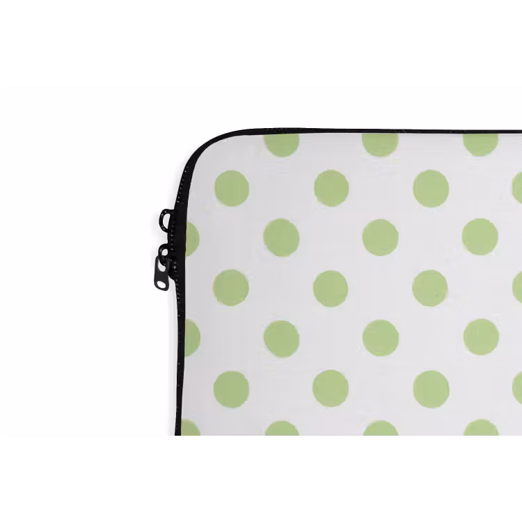 Dots - Klassiek - Groen laptophoes neopreen klein 279 -detail