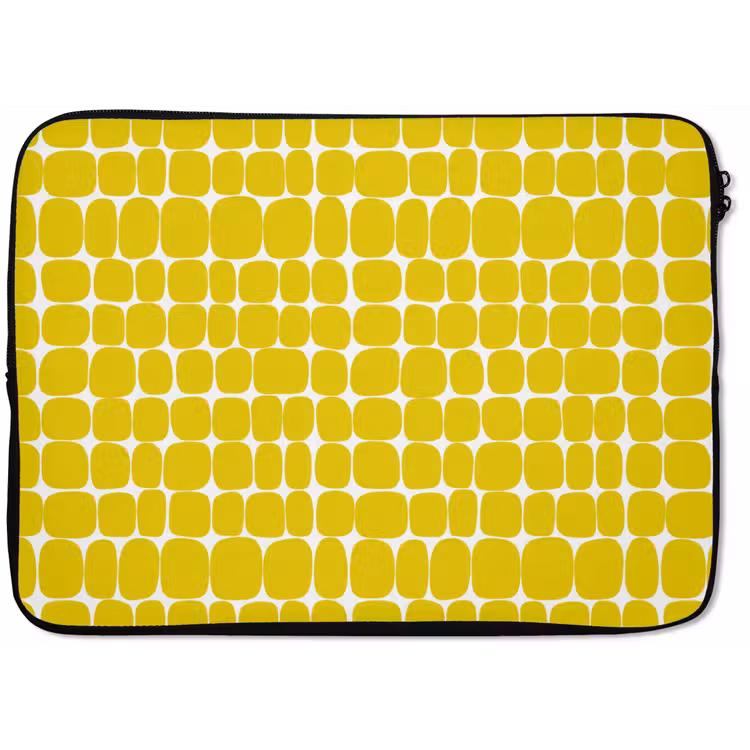 Stippen - Modern - Geel laptophoes neopreen klein 279 -zkaufland3dotto