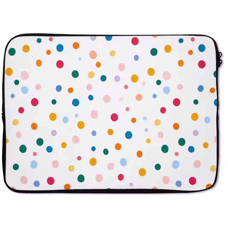 Stippen - Speels - Kleurrijk laptophoes neopreen klein 279 -zkaufland3dotto
