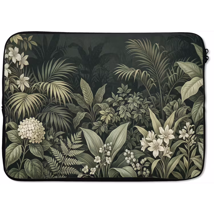 Jungle - Bladeren - Botanisch - Groen laptophoes neopreen klein -zkaufland3dotto