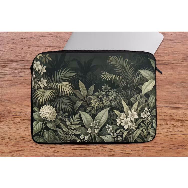 Jungle - Bladeren - Botanisch - Groen laptophoes neopreen klein -tafel